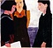 絵画　日本画　「三人（先生と女学生）」　真嶋元枝