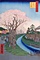 広重　江戸名所百景・玉川提の花