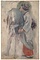 《昔語り》下絵（男と舞妓）