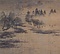 絹本墨画淡彩山水図〈伝趙大年筆／〉