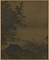 絹本墨画淡彩高士遠眺図