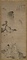 紙本墨画商山採芝図