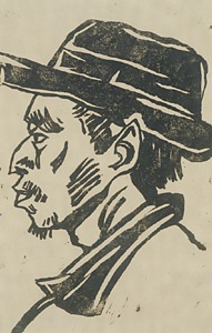 芸術座の人（帽子の横顔）