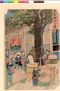 農家耕作之図