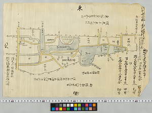 河州丹北郡西大塚村領内絵図