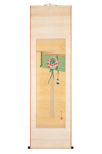 岡部洞水筆　花飾図