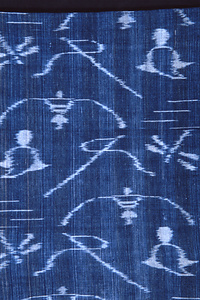 絣布　やじろべえに蜻蛉文