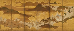 吉野山図屏風