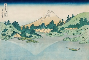 冨嶽三十六景《甲州三坂水面》