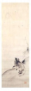 梶田半古　「狸」