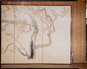 紅梅図(襖絵・未完) 