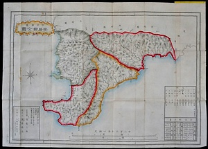 改正銅鐫安房国全図