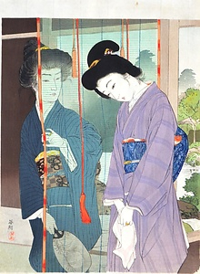 版画「垂簾」