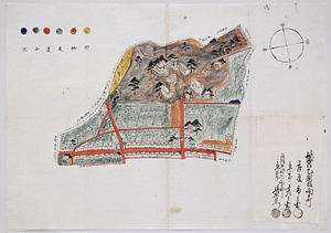 城州乙訓郡向日町惣絵図面