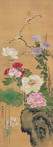 四季草花図