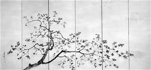 桜花図屏風 