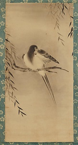 宗丹／柳ニ鳥図