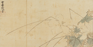 雪舟／芙蓉図