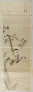 牧渓／猿猴図 