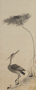 牧渓／蓮鷺図 