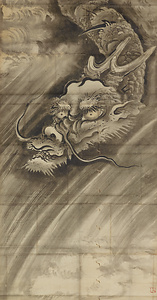 牧渓／觀音　龍虎　猿鶴図 