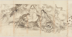 顔輝／釈迦三尊十六羅漢図 