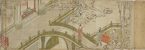 仇英／美人春遊図外