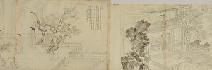 仇英／美人春遊図外 