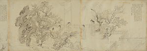 仇英／美人春遊図外 