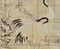 呂紀／鶴牡丹図
