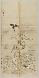 江邨／仙女渉水図