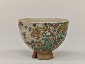 色絵四君子図茶碗  いろえしくんしずちゃわん