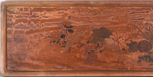 花卉木画額