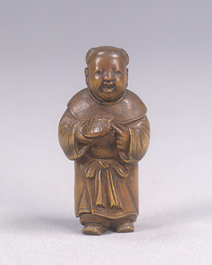 唐子木彫根付