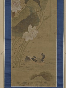 紅蓮綺石・野梅山茶図軸 こうれんきせき、やばいさんちゃずじく