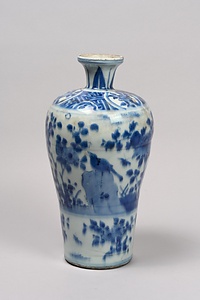 青花花鳥文瓶