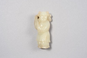 白玉童子像