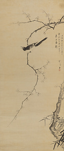 梅に鵲図