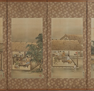 元信／養蚕図 