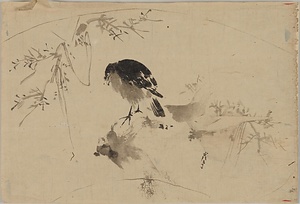 古信／枯木鳥図