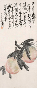 桃実図軸 とうじつずじく