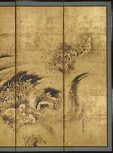 龍虎図屏風 りゅうこずびょうぶ