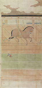 粟田口隆光／厩図 