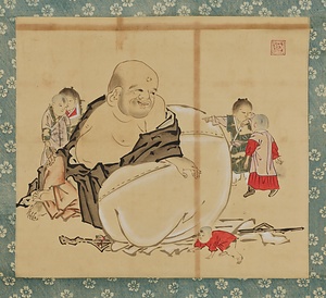 等梅／布袋唐子遊図