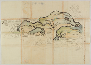探幽／松ニ岩図 