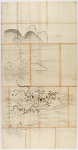 探幽／水辺ノ虎図