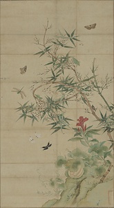 趙昌／曲竹辟虫図