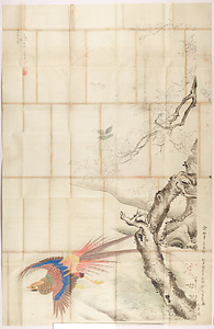 兪址／鷹金鶏図