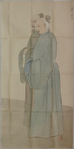 孔子及弟子像下絵 