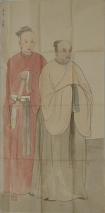 孔子及弟子像下絵 